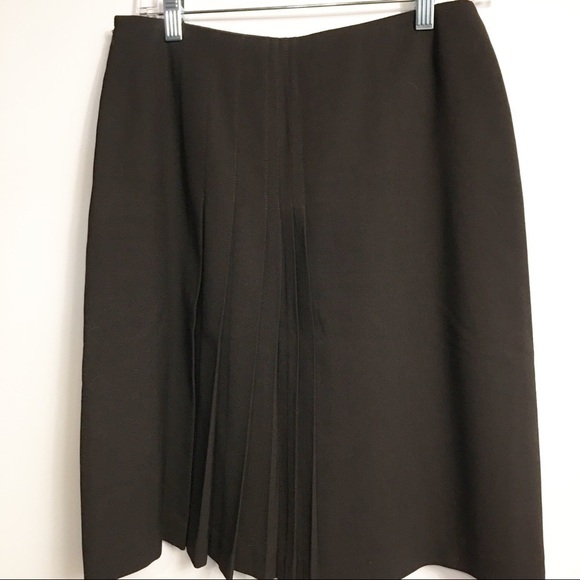 ANNE Klein Brown Wool Skirt Size 4 - Picture 2 of 3